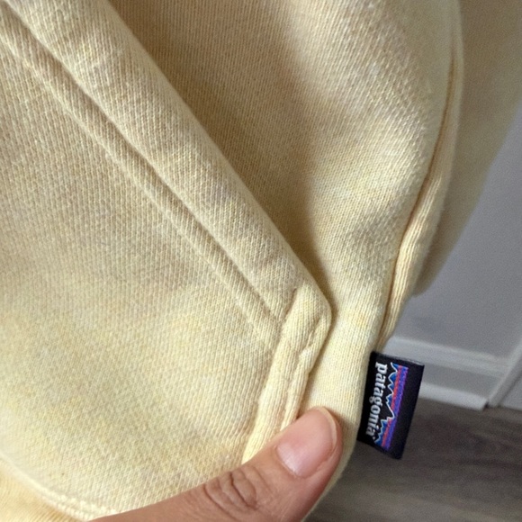 Patagonia Light Yellow Hoodie Uprisal Hoody Unisex Sweatshirt Size Large - Picture 4 of 5